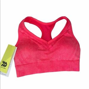 All in Motion coral seamless sports bra size small; new with tags